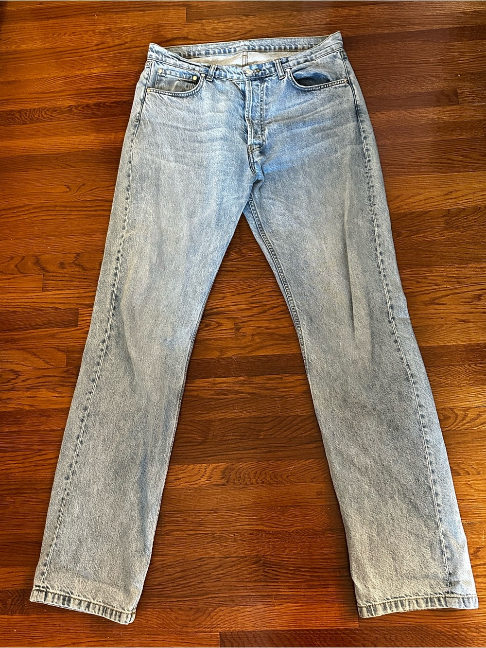 Djerf Avenue 100% Organic Cotton Light Wash Baggy Jeans Size 28